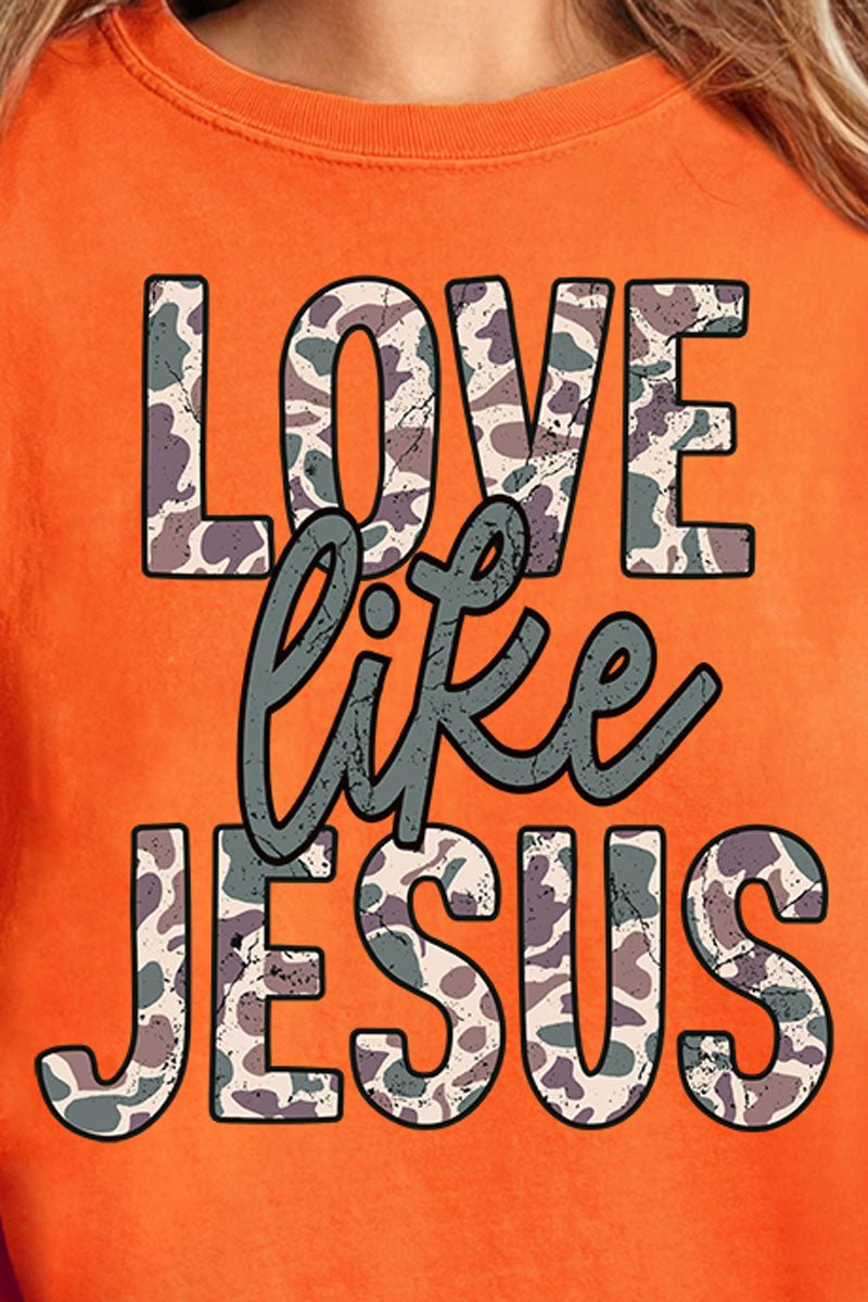 Camo Love Like Jesus Comfort Colors Adult Ring - Spun Cotton Tee - Wholesale Accessory Market