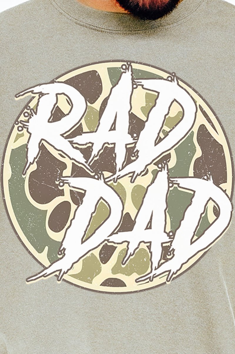 Camo Rad Dad Comfort Colors Adult Ring - Spun Cotton Tee - Wholesale Accessory Market