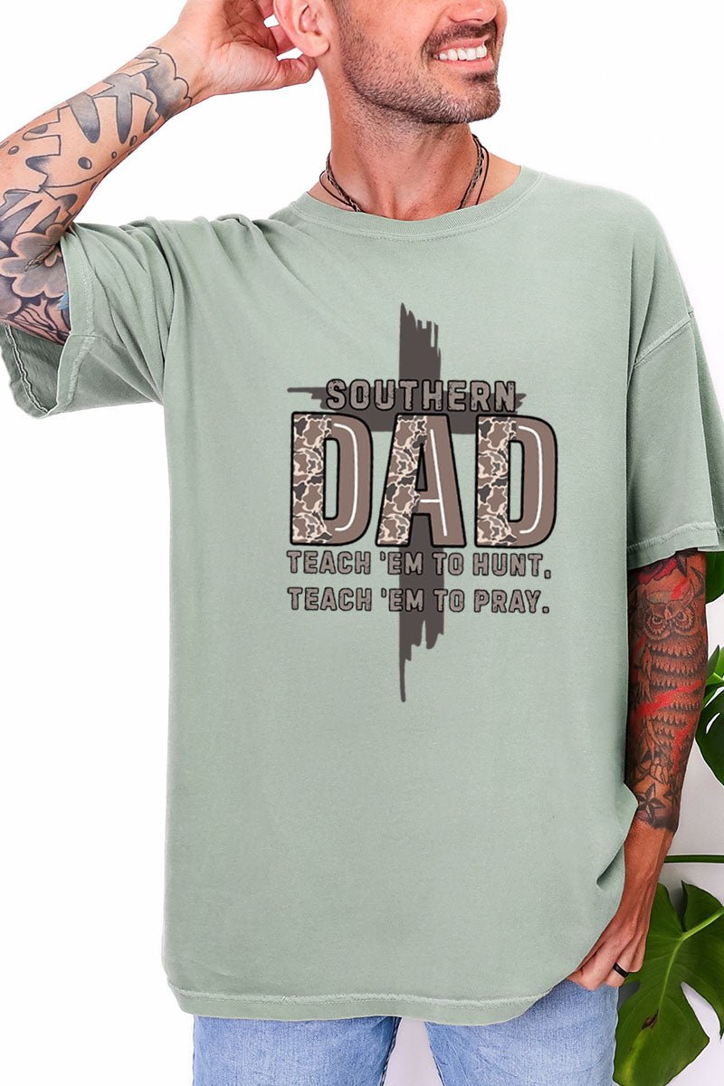 Camo Southern Dad Comfort Colors Adult Ring - Spun Cotton Tee - Wholesale Accessory Market