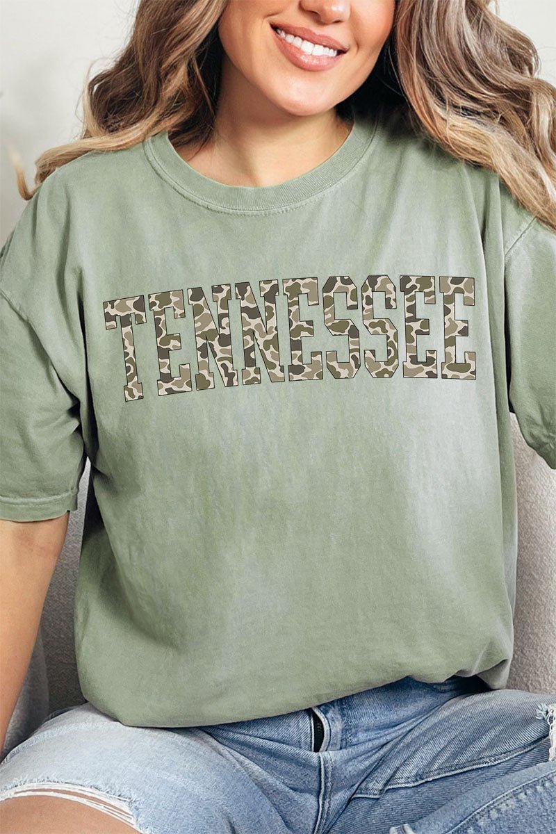 Camo Tennessee Comfort Colors Adult Ring - Spun Cotton Tee - Wholesale Accessory Market