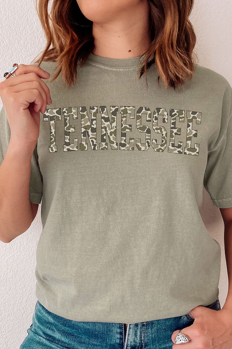 Camo Tennessee Comfort Colors Adult Ring - Spun Cotton Tee - Wholesale Accessory Market