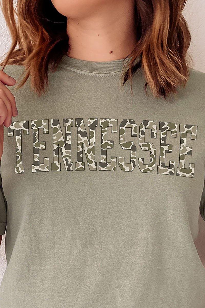 Camo Tennessee Comfort Colors Adult Ring - Spun Cotton Tee - Wholesale Accessory Market