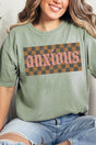 Checkered Anxious Comfort Colors Adult Ring - Spun Cotton Tee - Wholesale Accessory Market