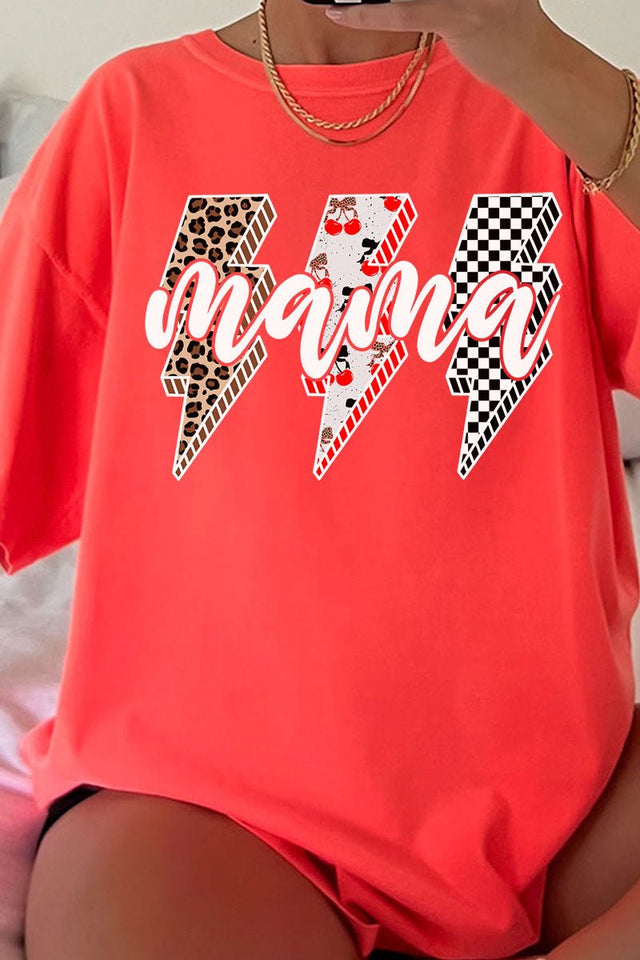 Cherry Lightning Mama Comfort Colors Adult Ring - Spun Cotton Tee - Wholesale Accessory Market