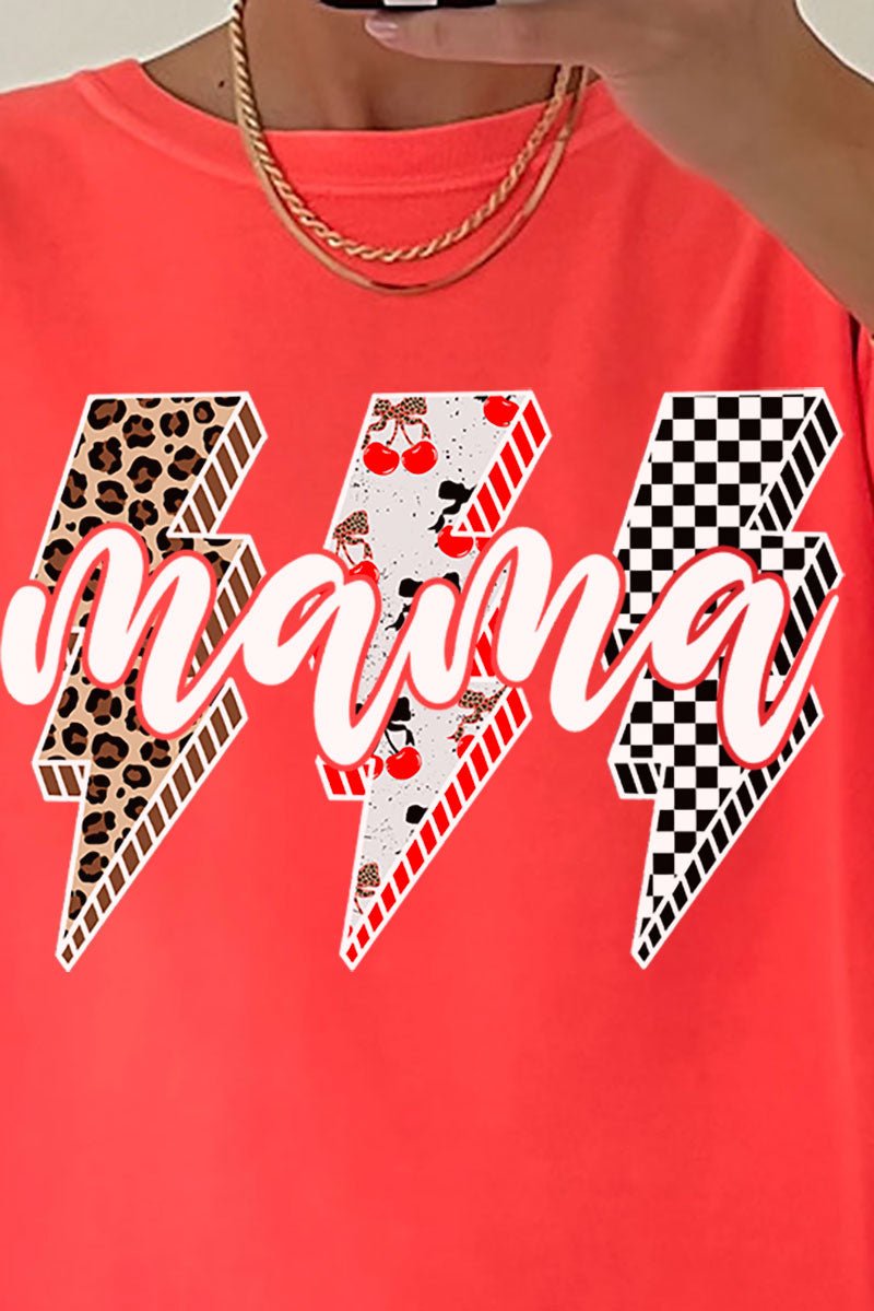 Cherry Lightning Mama Comfort Colors Adult Ring - Spun Cotton Tee - Wholesale Accessory Market