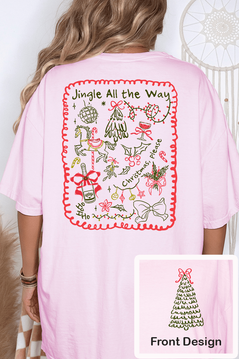 Christmas, Please Front & Back Comfort Colors Adult Ring - Spun Cotton Tee - Wholesale Accessory Market
