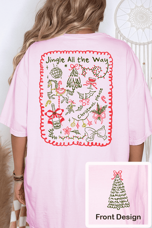 Christmas, Please Front & Back Comfort Colors Adult Ring - Spun Cotton Tee - Wholesale Accessory Market