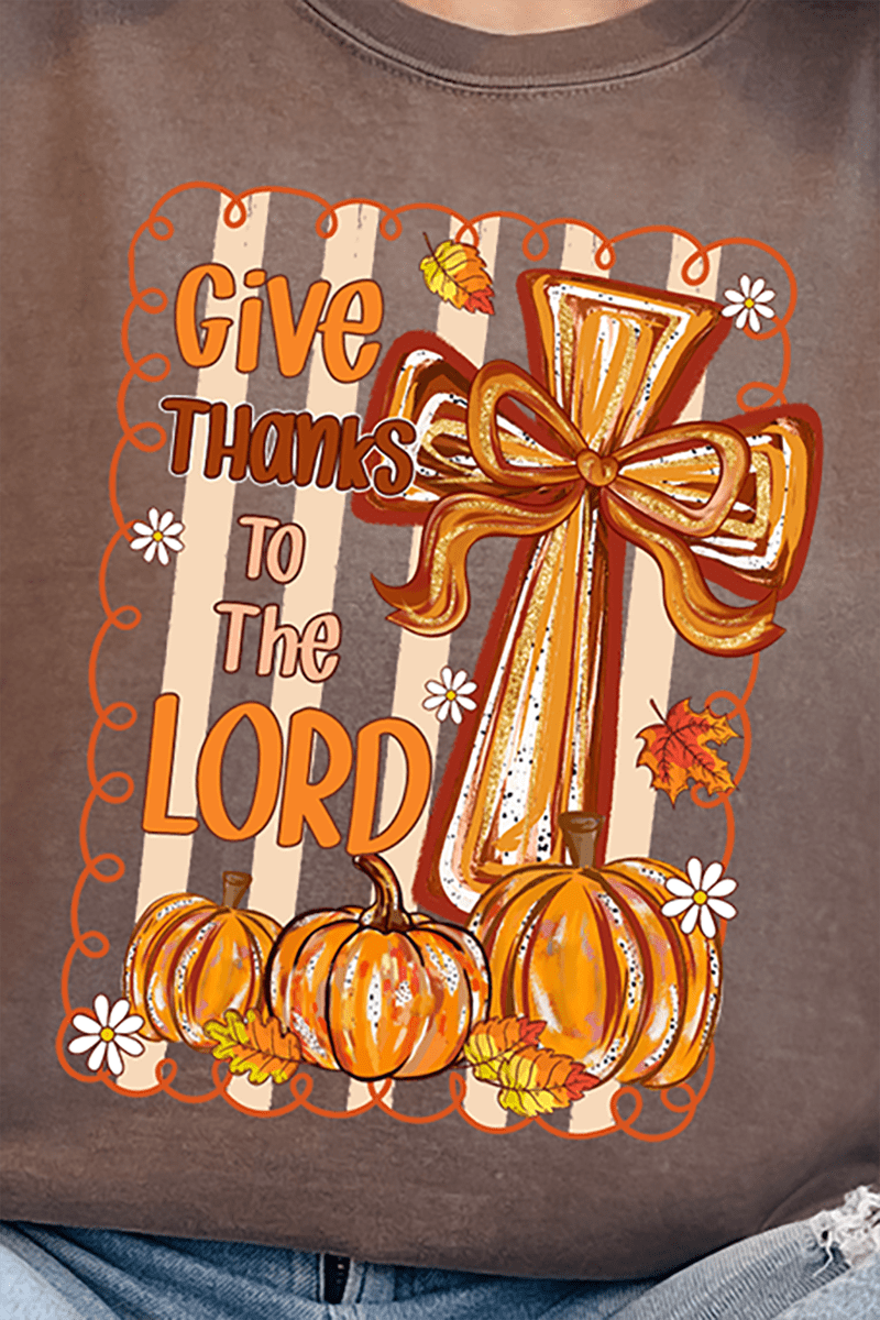 Coquette Cross Give Thanks Comfort Colors Adult Ring - Spun Cotton Tee - Wholesale Accessory Market