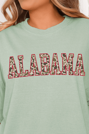 Crimson Alabama Camo Comfort Colors Adult Ring - Spun Cotton Tee - Wholesale Accessory Market