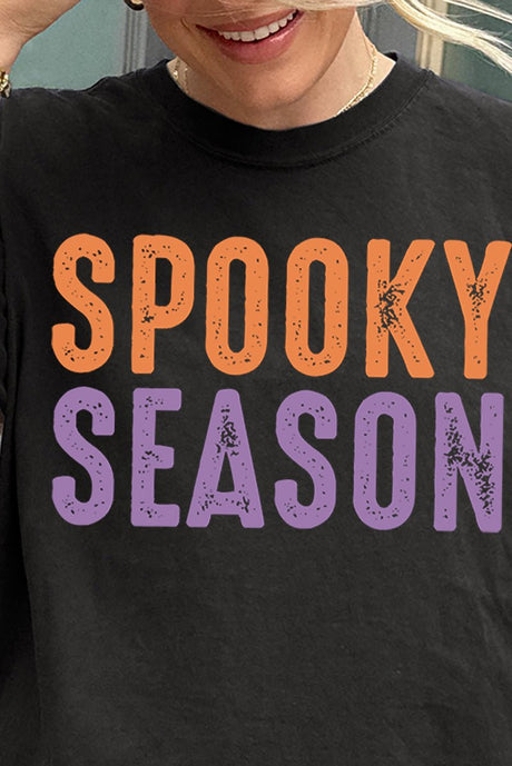 Distressed Spooky Season Comfort Colors Adult Ring - Spun Cotton Tee - Wholesale Accessory Market