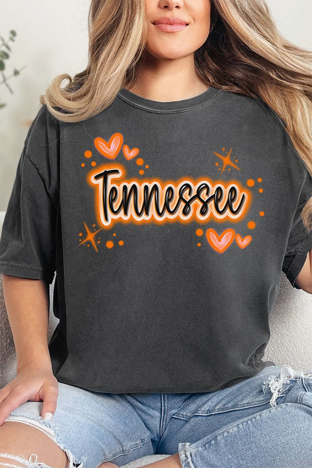 Faux Airbrush Tennessee Comfort Colors Adult Ring - Spun Cotton Tee - Wholesale Accessory Market