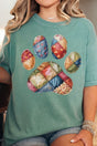 Faux Patchwork Paw Comfort Colors Adult Ring - Spun Cotton Tee - Wholesale Accessory Market