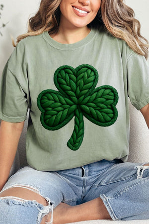Faux Yarn Clover Comfort Colors Adult Ring - Spun Cotton Tee - Wholesale Accessory Market