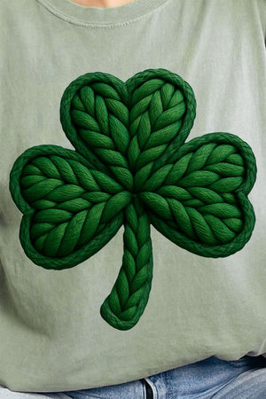 Faux Yarn Clover Comfort Colors Adult Ring - Spun Cotton Tee - Wholesale Accessory Market