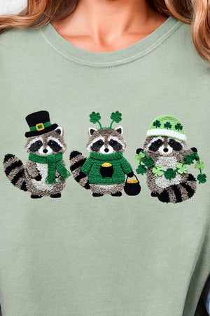 Faux Yarn Clover Crew Comfort Colors Adult Ring - Spun Cotton Tee - Wholesale Accessory Market