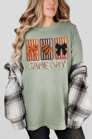 Faux Yarn Coquette Game Day Comfort Colors Adult Ring - Spun Cotton Tee - Wholesale Accessory Market