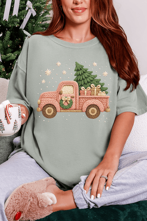 Faux Yarn Holly Jolly Haul Comfort Colors Adult Ring - Spun Cotton Tee - Wholesale Accessory Market