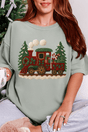 Faux Yarn Mistletoe Express Comfort Colors Adult Ring - Spun Cotton Tee - Wholesale Accessory Market