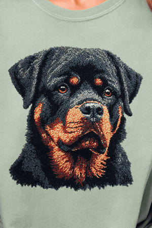 Faux Yarn Rottweiler Comfort Colors Adult Ring - Spun Cotton Tee - Wholesale Accessory Market