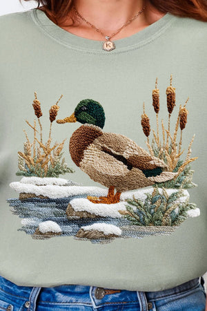 Faux Yarn Winter Mallard Comfort Colors Adult Ring - Spun Cotton Tee - Wholesale Accessory Market