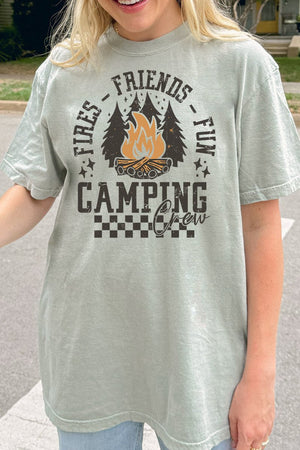 Fires, Friends, And Fun Comfort Colors Adult Ring - Spun Cotton Tee - Wholesale Accessory Market