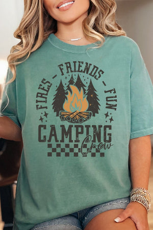 Fires, Friends, And Fun Comfort Colors Adult Ring - Spun Cotton Tee - Wholesale Accessory Market