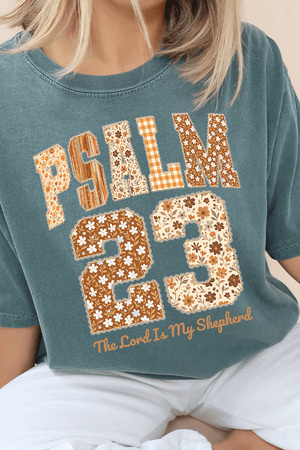 Floral Psalm 23 Comfort Colors Adult Ring - Spun Cotton Tee - Wholesale Accessory Market
