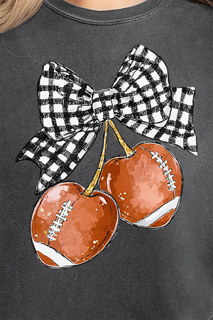 Football Cherries Comfort Colors Adult Ring - Spun Cotton Tee - Wholesale Accessory Market