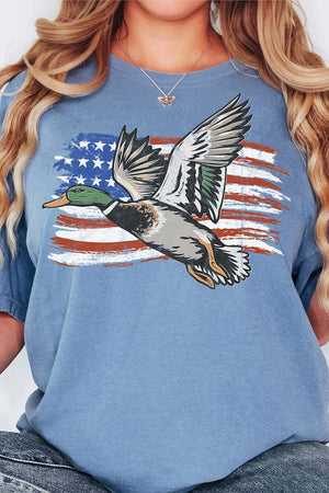 Free Flying Mallard Comfort Colors Adult Ring - Spun Cotton Tee - Wholesale Accessory Market
