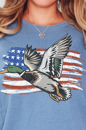 Free Flying Mallard Comfort Colors Adult Ring - Spun Cotton Tee - Wholesale Accessory Market