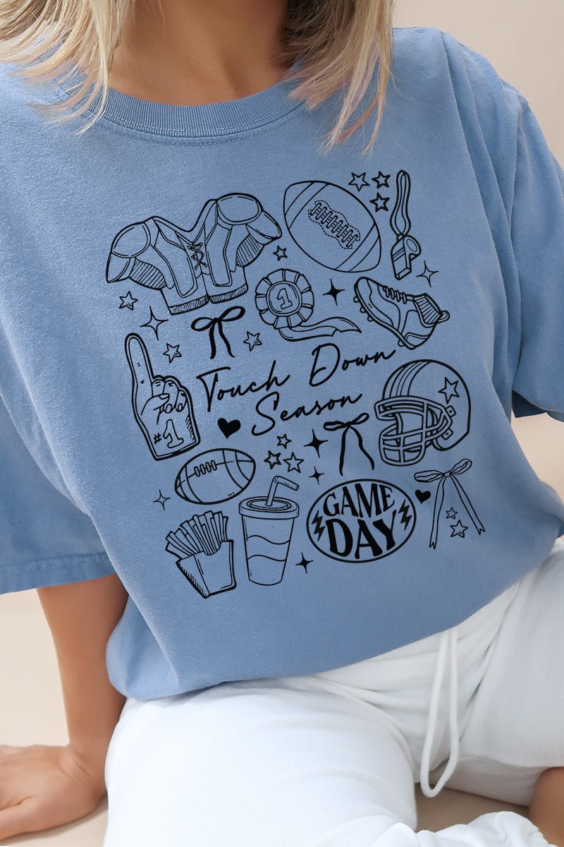 Gameday Girlie Collage Comfort Colors Adult Ring - Spun Cotton Tee - Wholesale Accessory Market