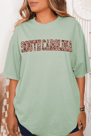 Garnet South Carolina Camo Comfort Colors Adult Ring - Spun Cotton Tee - Wholesale Accessory Market