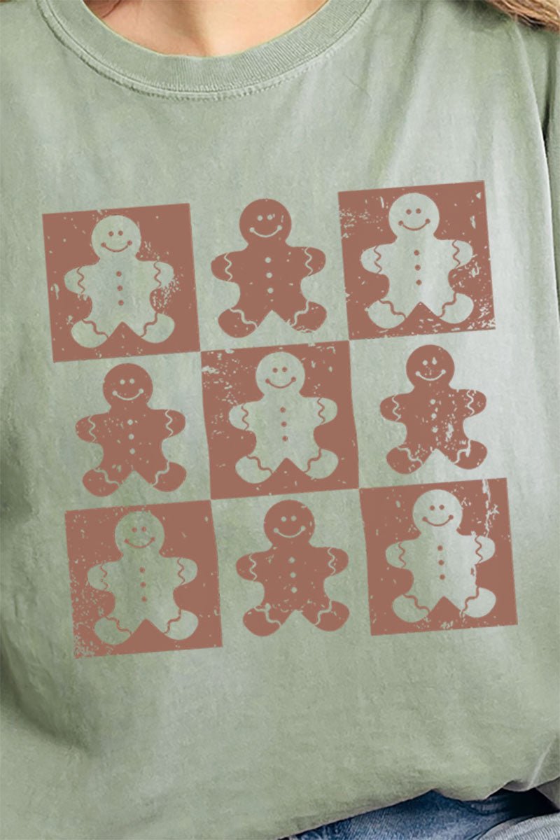 Gingerbread Checkerboard Comfort Colors Adult Ring - Spun Cotton Tee - Wholesale Accessory Market