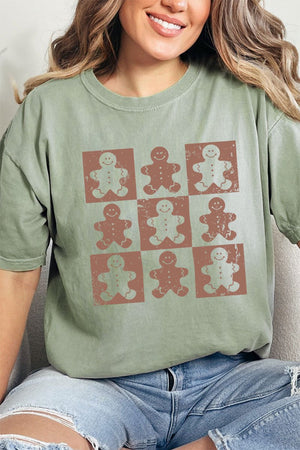 Gingerbread Checkerboard Comfort Colors Adult Ring - Spun Cotton Tee - Wholesale Accessory Market