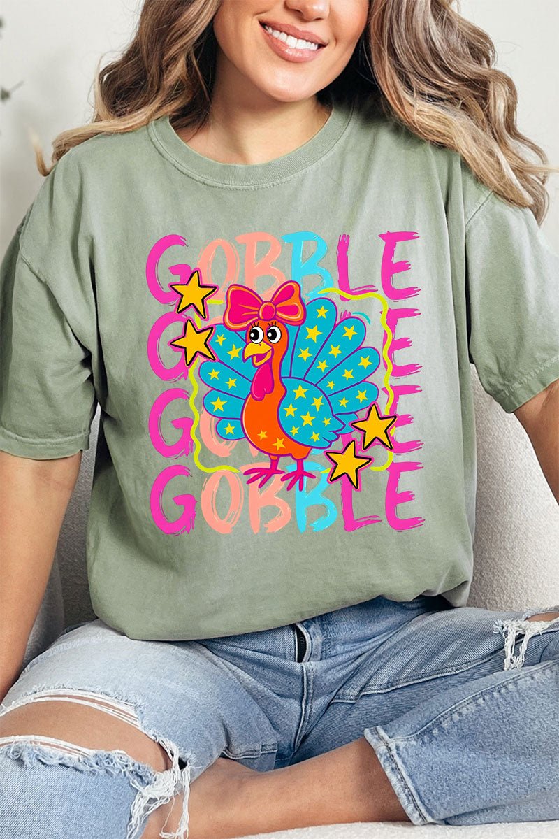 Gobble Doodle Turkey Comfort Colors Adult Ring - Spun Cotton Tee - Wholesale Accessory Market