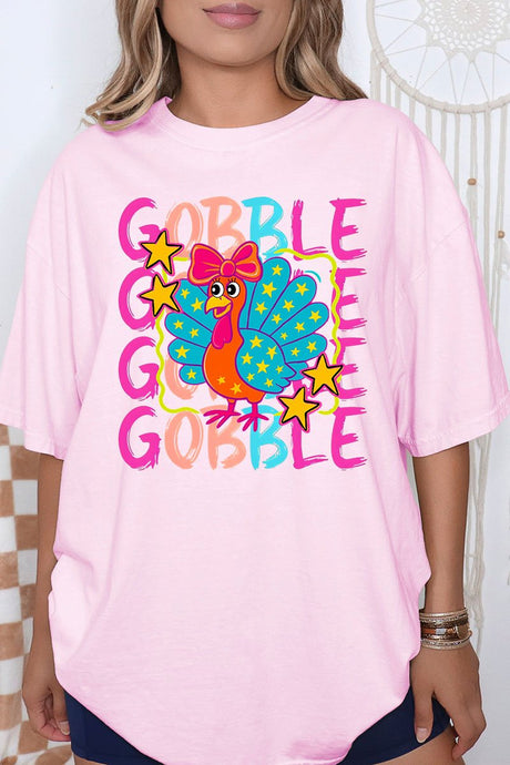 Gobble Doodle Turkey Comfort Colors Adult Ring - Spun Cotton Tee - Wholesale Accessory Market