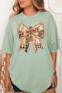 God Is Within Her Patchwork Bow Comfort Colors Adult Ring - Spun Cotton Tee - Wholesale Accessory Market