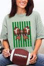 Green Varsity Bow Comfort Colors Adult Ring-Spun Cotton Tee - Wholesale Accessory Market