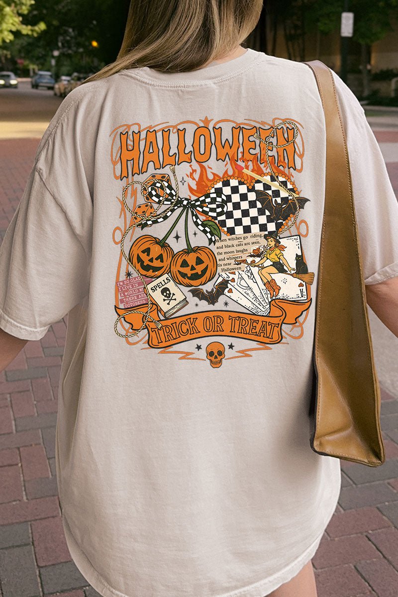 Halloween Outlaw Front & Back Design Comfort Colors Adult Ring - Spun Cotton Tee - Wholesale Accessory Market