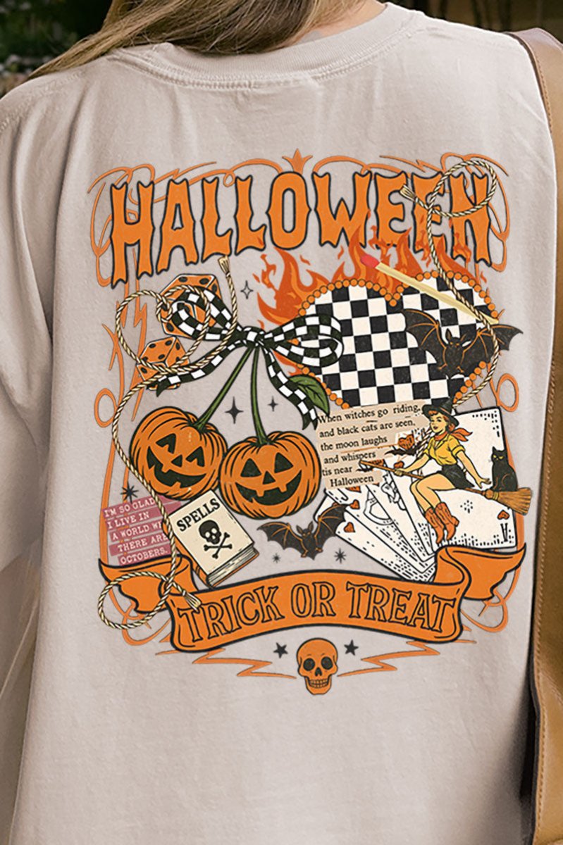 Halloween Outlaw Front & Back Design Comfort Colors Adult Ring - Spun Cotton Tee - Wholesale Accessory Market