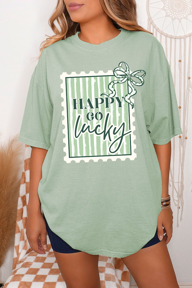 Happy Go Lucky Comfort Colors Adult Ring - Spun Cotton Tee - Wholesale Accessory Market