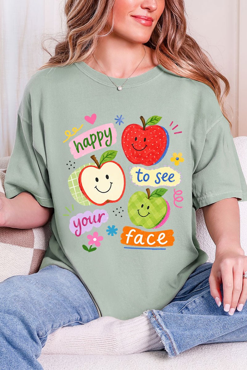 Happy To See Your Face Comfort Colors Adult Ring-Spun Cotton Tee - Wholesale Accessory Market
