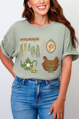 Herbs And Heirlooms Comfort Colors Adult Ring - Spun Cotton Tee - Wholesale Accessory Market