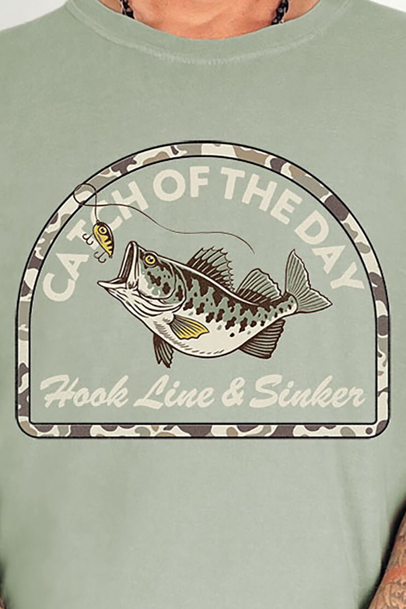 Hook Line & Sinker Cream Comfort Colors Adult Ring-Spun Cotton Tee - Wholesale Accessory Market