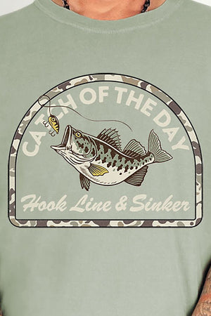 Hook Line & Sinker Cream Comfort Colors Adult Ring-Spun Cotton Tee - Wholesale Accessory Market
