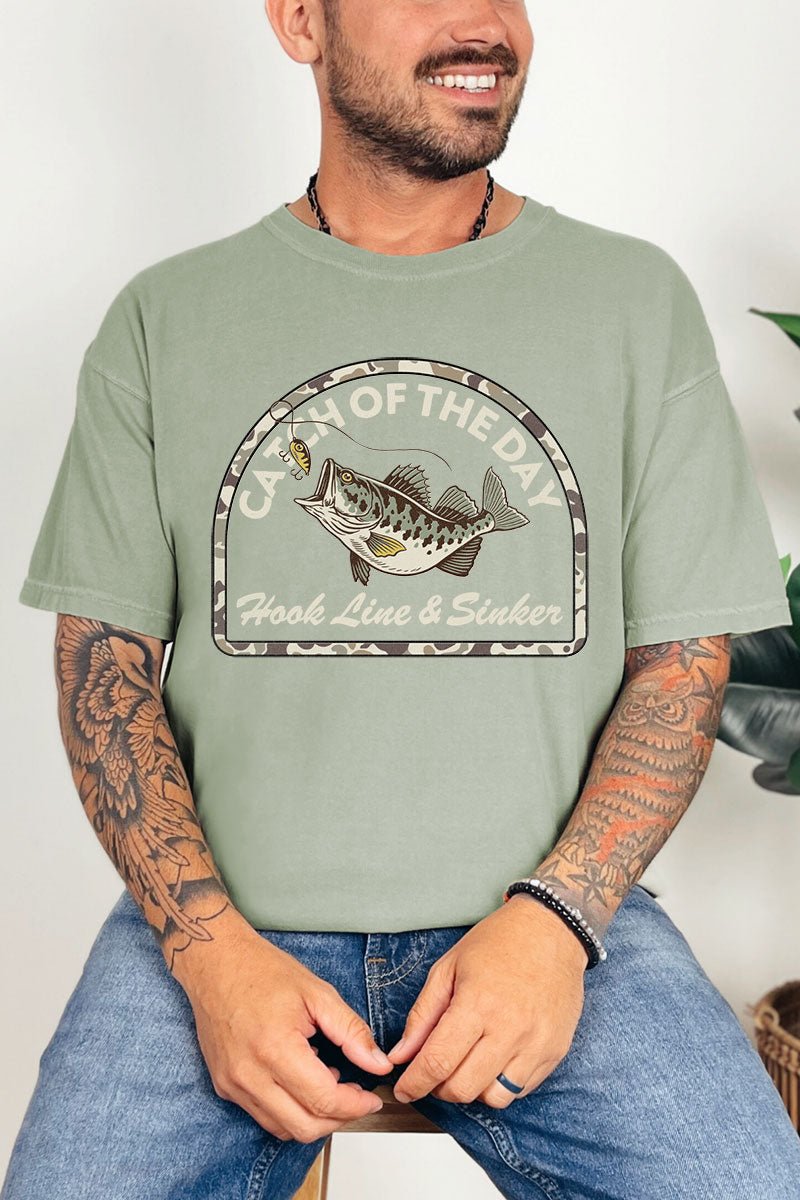 Hook Line & Sinker Cream Comfort Colors Adult Ring-Spun Cotton Tee - Wholesale Accessory Market