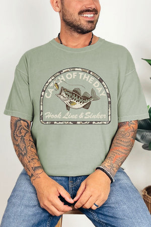 Hook Line & Sinker Cream Comfort Colors Adult Ring-Spun Cotton Tee - Wholesale Accessory Market