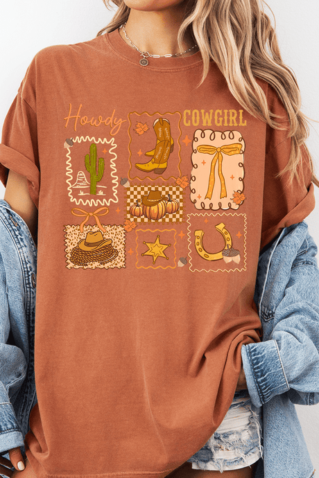 Howdy Fall, Cowgirl Comfort Colors Adult Ring - Spun Cotton Tee - Wholesale Accessory Market
