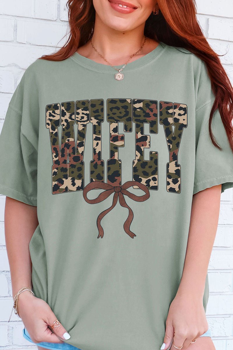 Hunting Wifey Ribbon Comfort Colors Adult Ring - Spun Cotton Tee - Wholesale Accessory Market