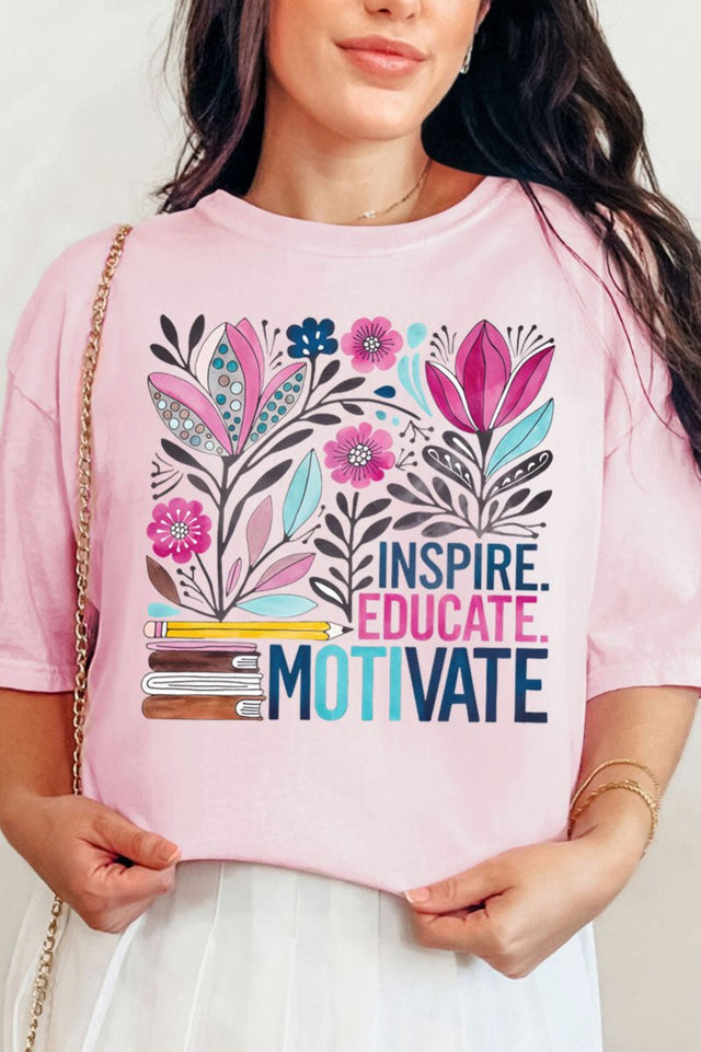 Inspire, Educate, Motivate Comfort Colors Adult Ring - Spun Cotton Tee - Wholesale Accessory Market